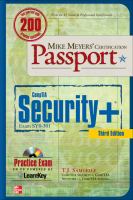 Mike Meyers' CompTIA Security+ Certification Passport 3rd Edition (Exam SY0-301) cover