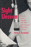 Sight Unseen Beckett, Pinter, Stoppard, and Other Contemporary Dramatists on Radio cover