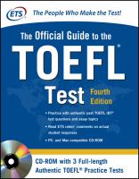 Official Guide to the Toefl Ibt with Cd cover