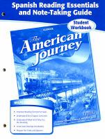 The American Journey Reading Essentials and Note-taking Guide Workbook cover