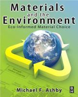 Materials and the Environment: Eco-informed Material Choice cover
