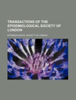 Transactions of the Epidemiological Society of London cover
