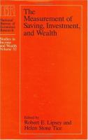 Measurement of Saving, Investment, and Wealth cover