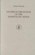 Studies in the Syntax of the Peshitta of 1 Kings cover