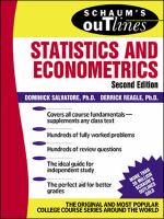 Schaum''s Outline of Theory and Problems of Statistics and Econometrics cover