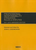 PROFESSIONAL RESPONSIBILITY...ABR.11-12 cover