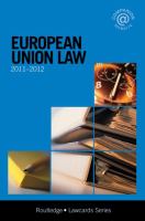 European Union Lawcards 2011-2012 cover
