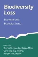 Biodiversity Loss Economic and Ecological Issues cover