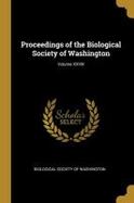 Proceedings of the Biological Society of Washington; Volume XXVIII cover