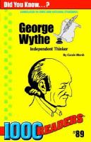 George Wythe Independent Thinker cover