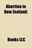 Abortion in New Zealand cover