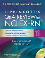 Lippincott's Q and A Review for NCLEX-RN cover