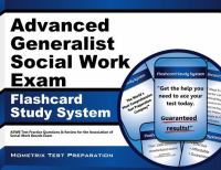 Advanced Generalist Social Work Exam Flashcard Study System : ASWB Test Practice Questions and Review for the Association of Social Work Boards Exam cover