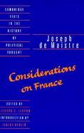 Considerations on France cover