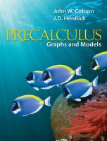 Graphing Calculator Manual for Precalculus : Graphs and Models cover