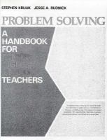 Problem Solving A Handbook for Senior High School Teachers cover