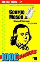 George Mason Reluctant Statesman cover