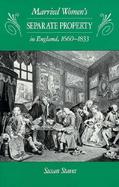 Married Women's Separate Property in England, 1660-1833 cover