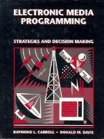Electronic Media Programming: Strategies and Decision Making cover