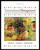Transnational Management: Text and Cases cover