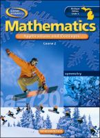MI Grade 6 Mathematics Applications and Concepts, Course 2 cover