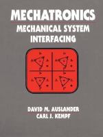 Mechatronics: Mechanical System Interfacing cover