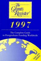 The Grants Register 1997 cover