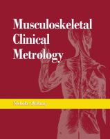 Musculoskeletal Clinical Metrology cover