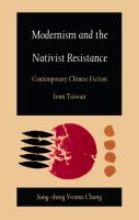 Modernism and the Nativist Resistance Contemporary Chinese Fiction from Taiwan cover