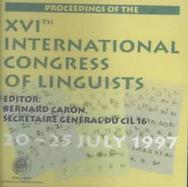 Proceedings of the 16th International Congress of Linguists cover
