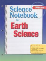 Science Notebook for Earth Science (Glencoe Science) cover