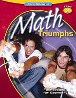 Math Triumphs--Foundations for Geometry cover