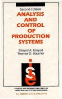 Analysis and Control of Production Systems cover