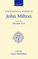 The Poetical Works of John Milton Paradise Lost (volume1) cover