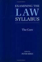 Examining the Law Syllabus The Core cover