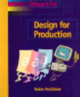 Design for Production For Preparers of Desktop Published Documents for Printing cover