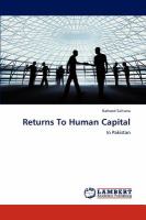 Returns to Human Capital cover