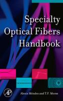 Specialty Optical Fibers Handbook cover