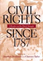Civil Rights Since 1787 A Reader cover