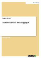 Shareholder Value Nach Rappaport cover