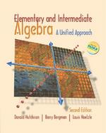 Elementary and Intermediate Algebra A Unified Approach cover