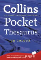 Collins Pocket Thesaurus cover