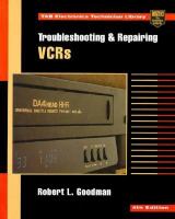 Troubleshooting & Repairing VCRs cover