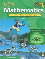 Glencoe Mathematics: Applications and Concepts Course 3 (Florida Edition) cover
