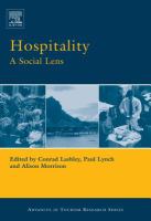 Hospitality- A Social Lens cover
