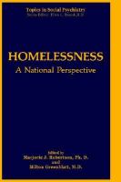Homelessness A National Experience cover