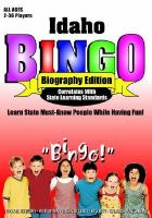 Idaho Bingo Biography Edition cover