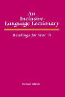 Inclusive Language Lectionary Year B Readings for Year B cover