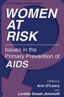 Women at Risk : Issues in the Primary Prevention of AIDS cover