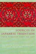 Sources of Japanese Tradition From Earliest Times to 1600 (volume1) cover